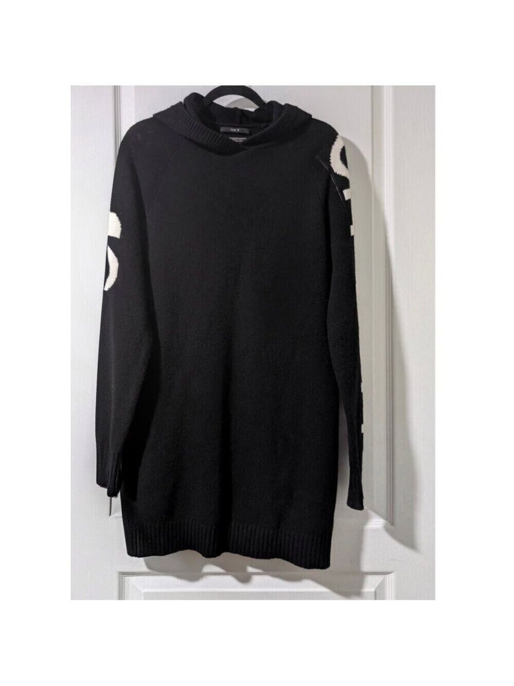 SET | Black "Off-Duty" Wool Tunic Hoodie In Black